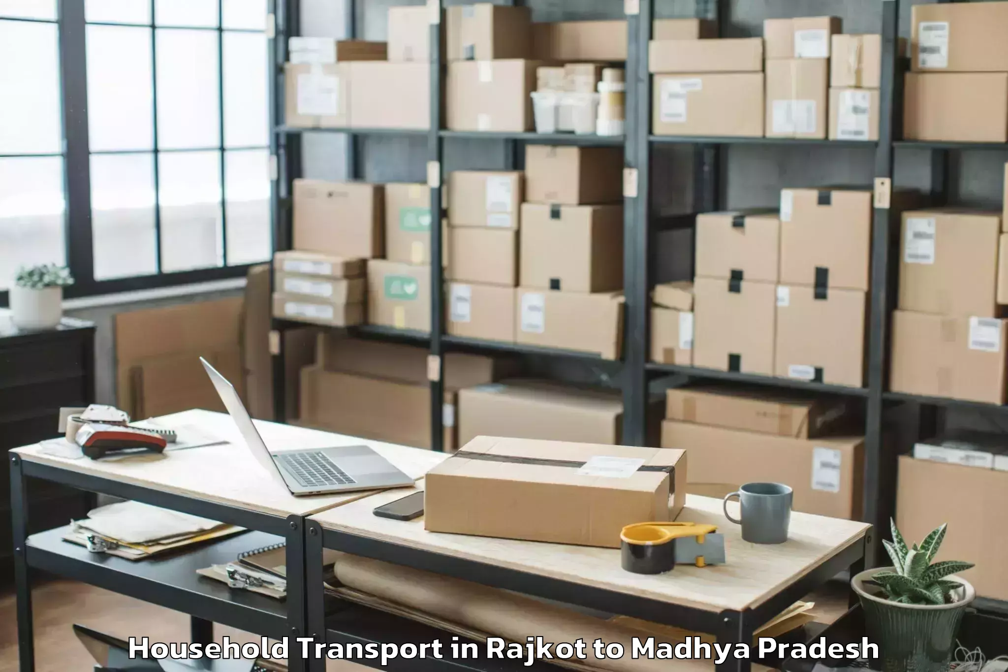 Book Rajkot to Gohad Household Transport Online